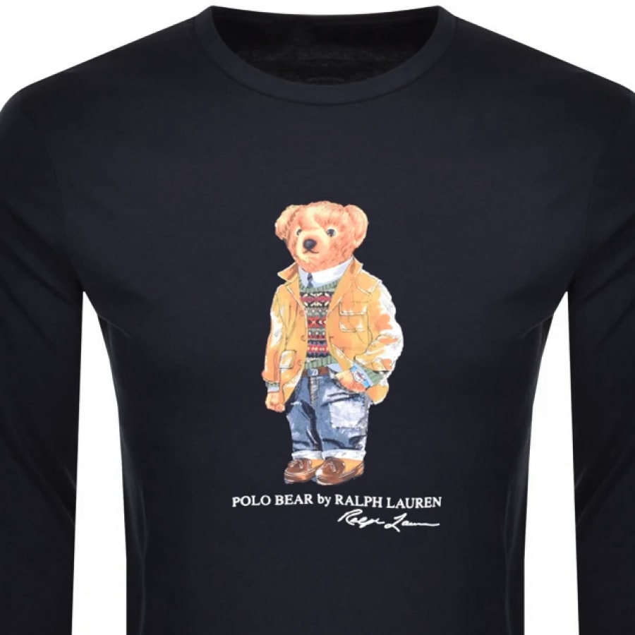 Alternative Image for ProductRalph Lauren Long Sleeved Logo T Shirt Navy2